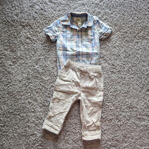 Baby boys plaid outfit Oshkosh B'gosh plaid outfit